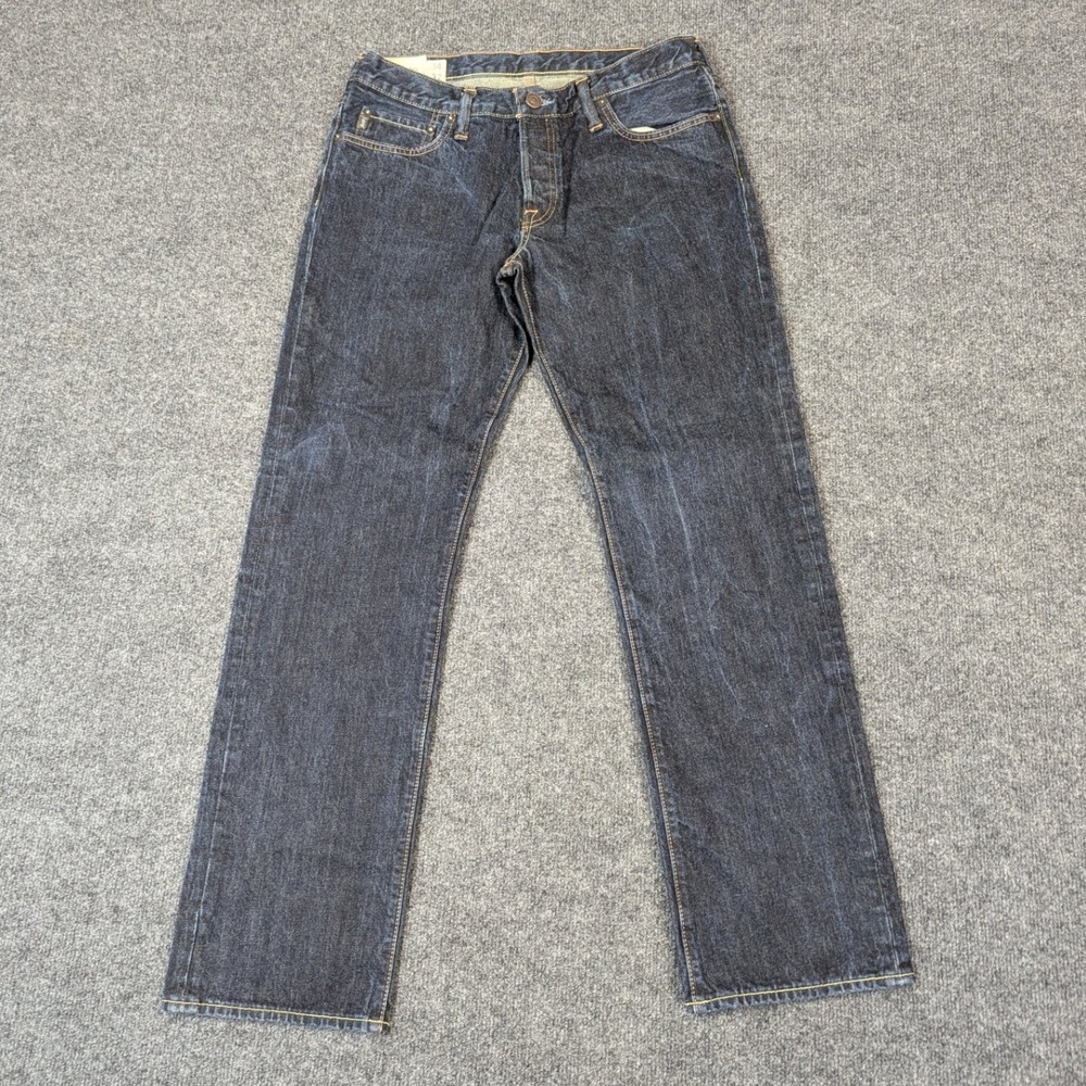 Abercrombie & Fitch Mens Straight Leg Jeans Dark Wash Blue 100% Cotton 34x32